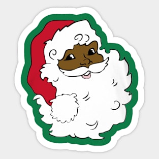 Afro Santa Claus Black Girl Magic Ugly Christmas Sticker